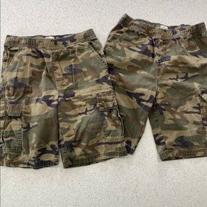 Boys Camo Cargo pull on shorts-Size14